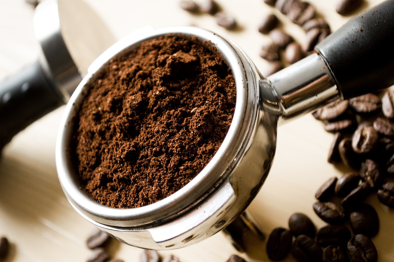 Gezellige keukenhoek met koffie-apparatuur en planten.