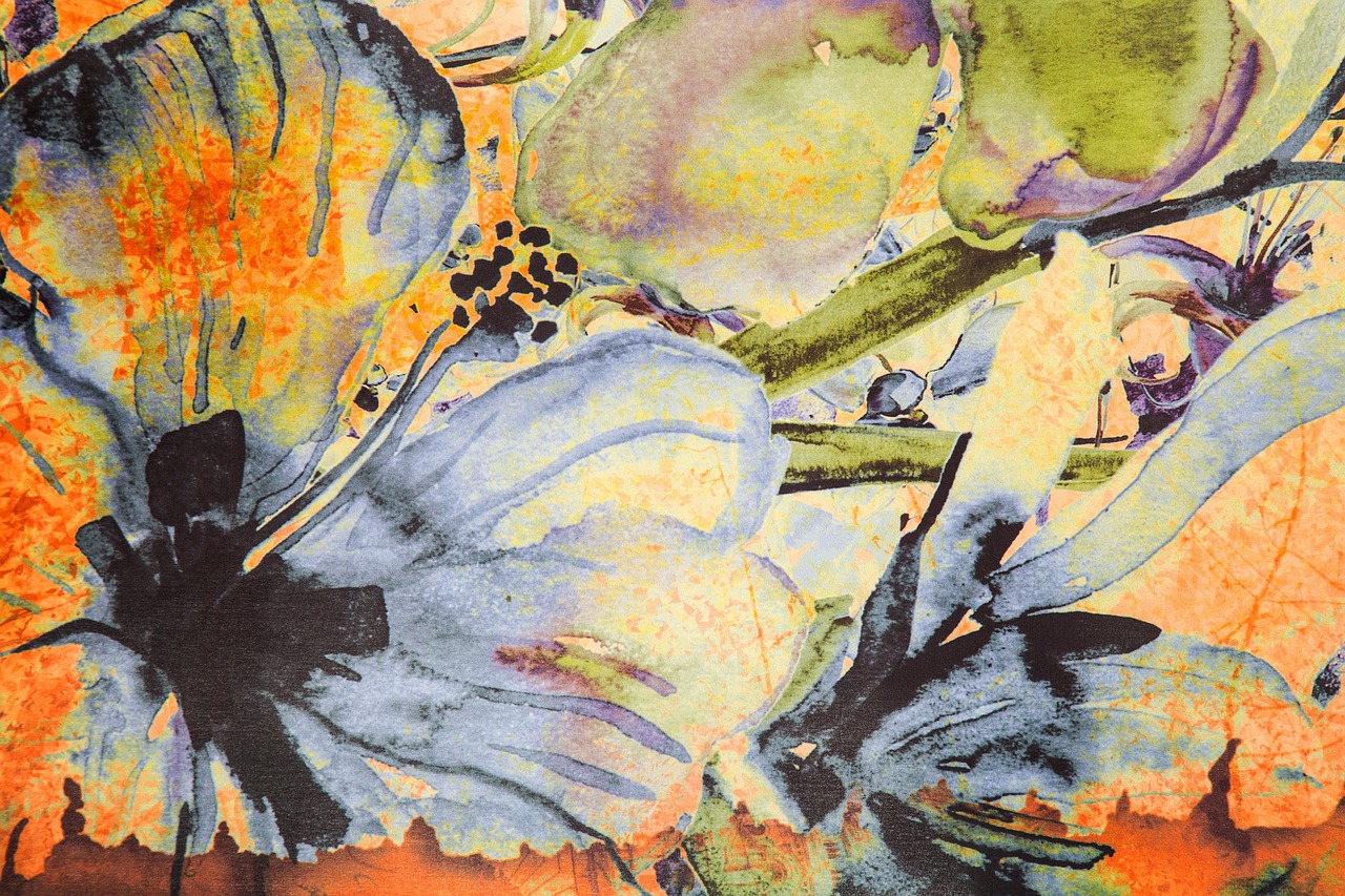 Abstract bloemenkunstwerk met kleurrijke verfstreken. Abstract bloemenkunstwerk met kleurrijke verfstreken.